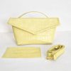 Pastelna Žuta Mini Kroko Tašna